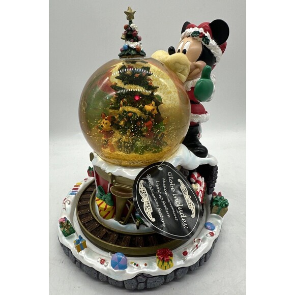 Disneyland Deck the halls snow globe With Running Train Rare retired W/Box - Picture 1 of 8